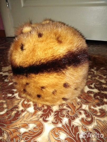 Рыжая норковая шапка