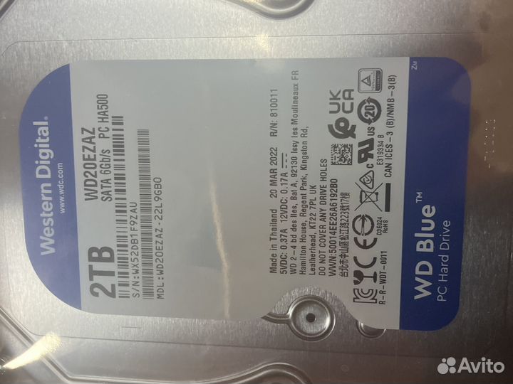 Жесткий диск 2 тб. 3,5 western digital