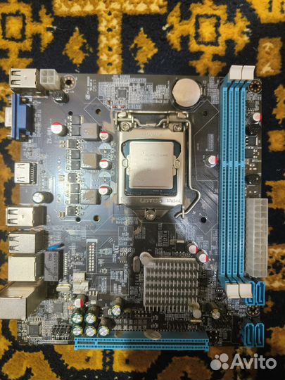 Материнская плата 1150 сокет процессором и куллер