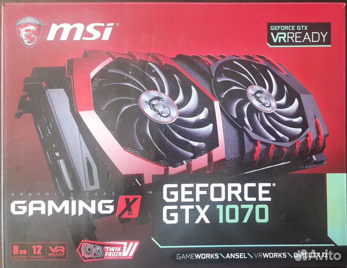 Видеокарта MSI GamingX GTX 1070