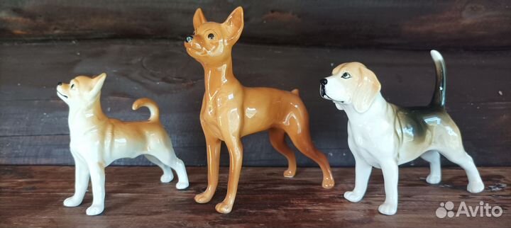 Фарфоровые статуэтки собаки афз