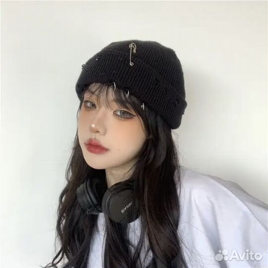 Шапка зимняя вязанная, женская, мужская