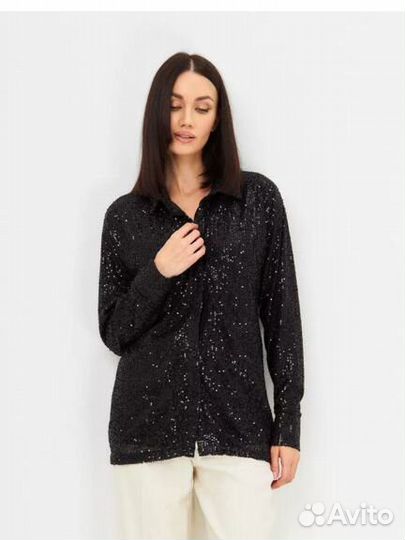 Рубашка с пайетками новая 46-48