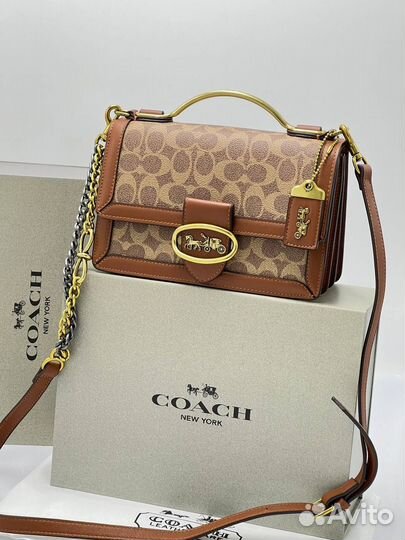 Сумка женская натуральная кожа coach