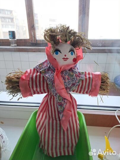 Кукла Масленица из сена