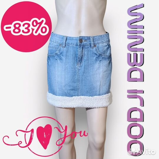 Юбка джинсовая oodji р-р 44