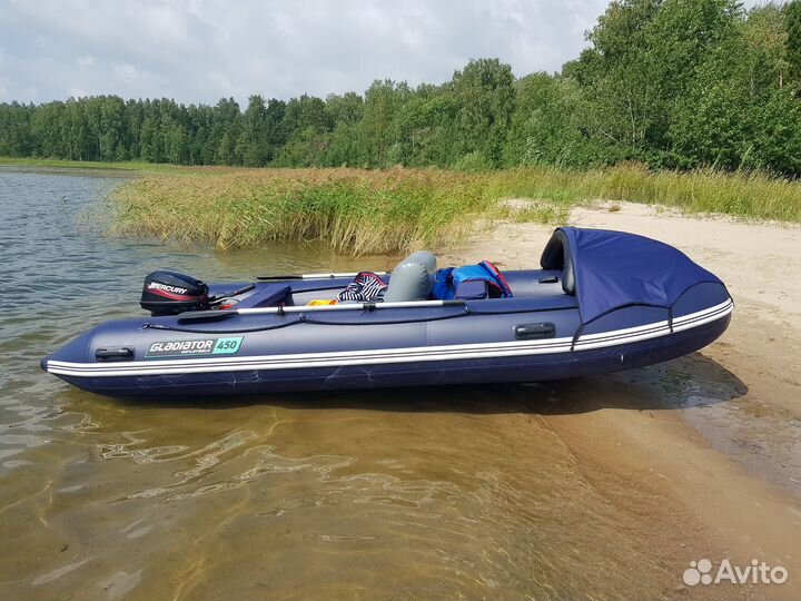 Лодка нднд gladiator E450, Mercury 15