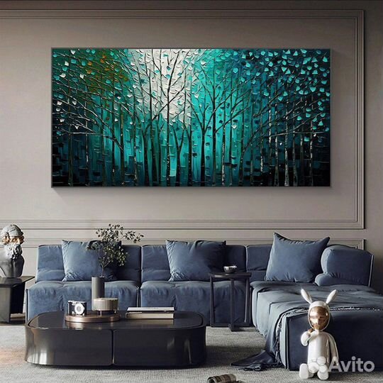 Картина маслом на холсте купить Таинственный лес