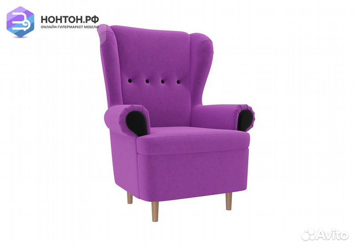 Кресло Торин микровельвет фиолетовый