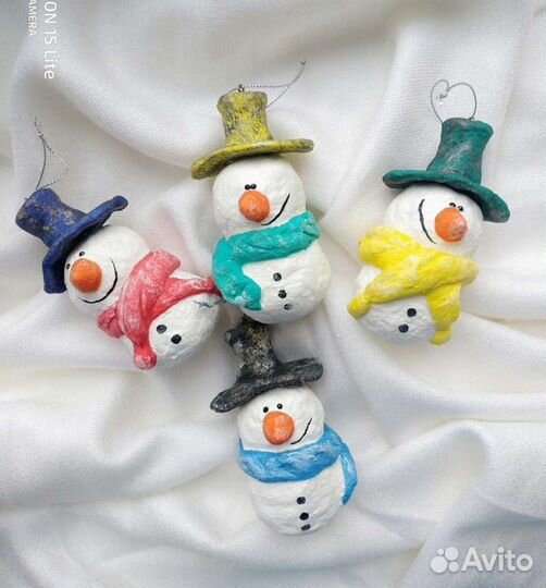 Игрушки на ёлку (ватные)