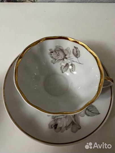 Чайная пара молочник Дулево