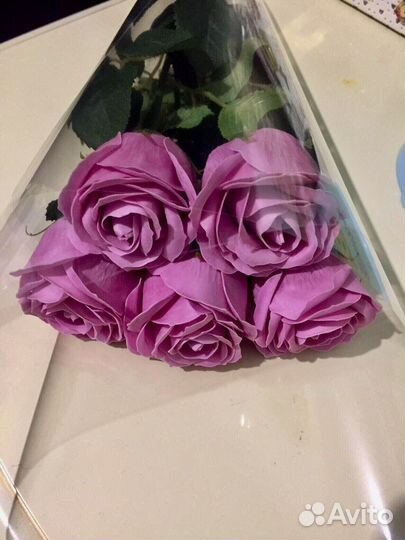 Букет из мыльных роз