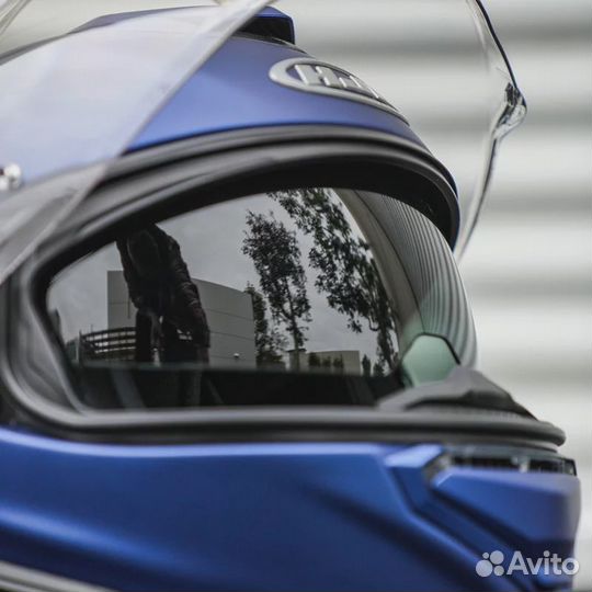 Мотошлем HJC rpha71 semi flat metallic blue