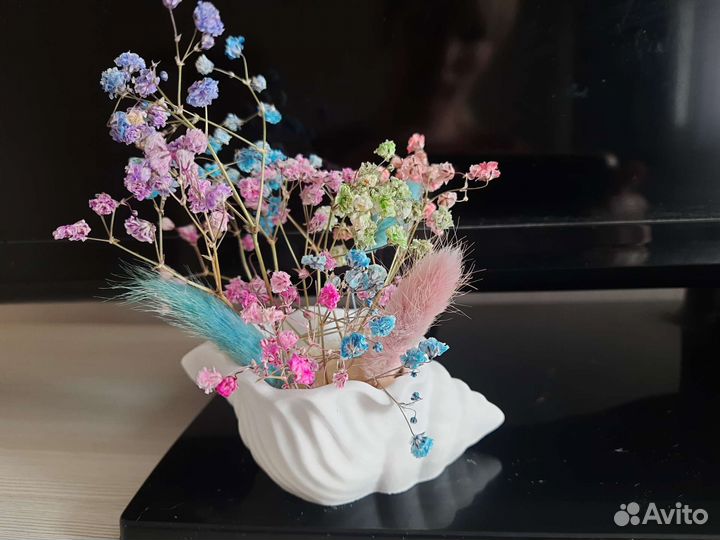 Ракушка с сухоцветами