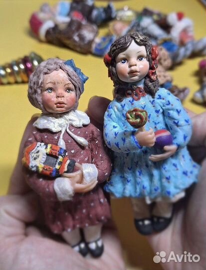 Ватные елочные игрушки