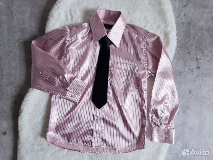 Нарядная рубашка для мальчика 122 с галстуком