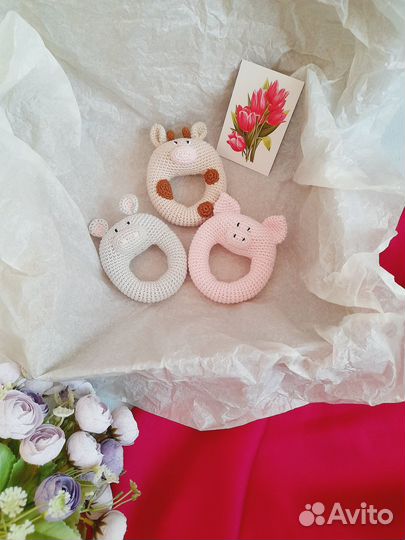 Набор детских погремушек ручной работы