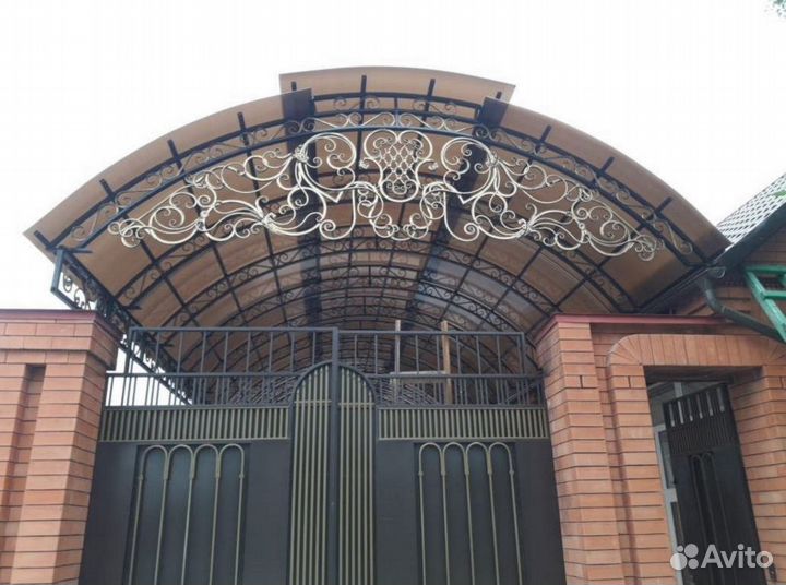 Кованные навесы из поликарбоната