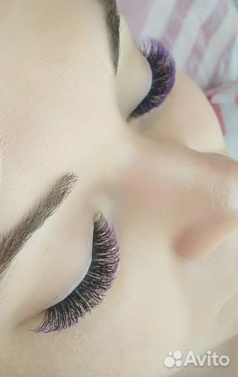 Наращивание ресниц Самара классика, 2д, снятие