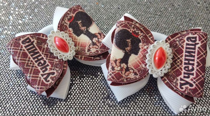 Банты для волос из экокожи