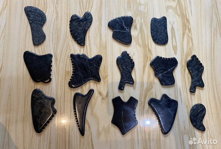 Скребки гуаша из натурального камня