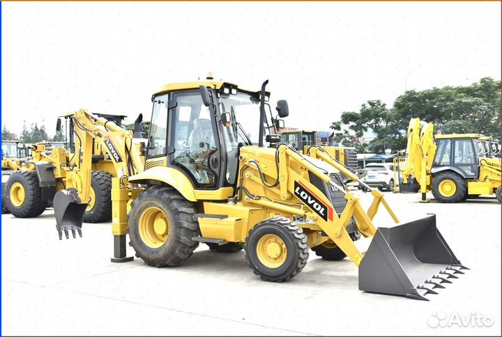 Лобовое стекло на экскаватор-погрузчик Lovol flb468-ii