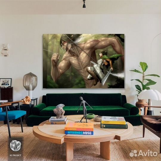 Картина-Живописное аниме – Атака титанов