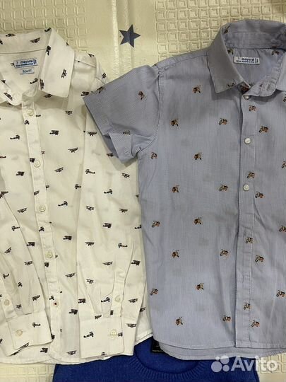 Рубашки Mayoral, Next, брюки р.122