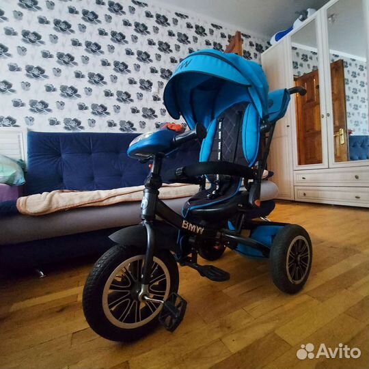 Трехколесный велосипед коляска BMW