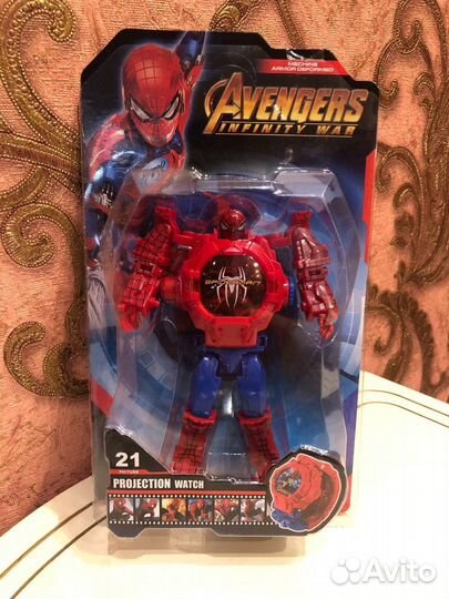 Игрушка Часы-проектор супергерои человек-паук