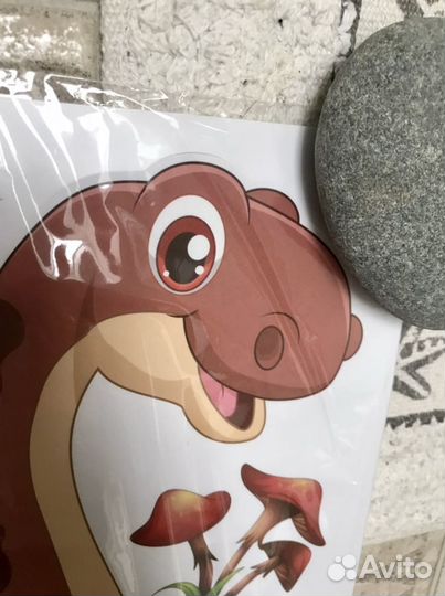 Интерьерная наклейка Динозаврики детская