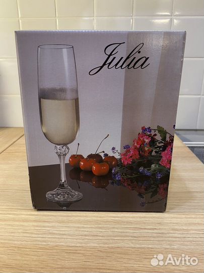 Бокалы под шампанское богемское стекло