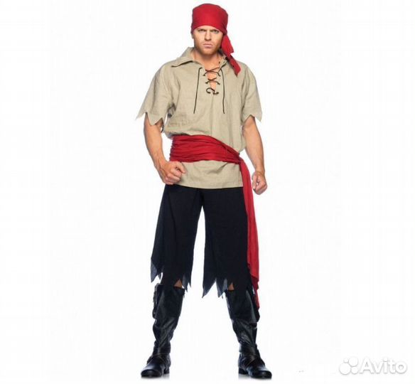 Костюм Пирата с красным поясом размер хl