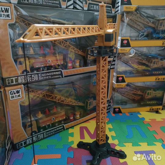 Строительные игрушки, камаз, самосвал, кран