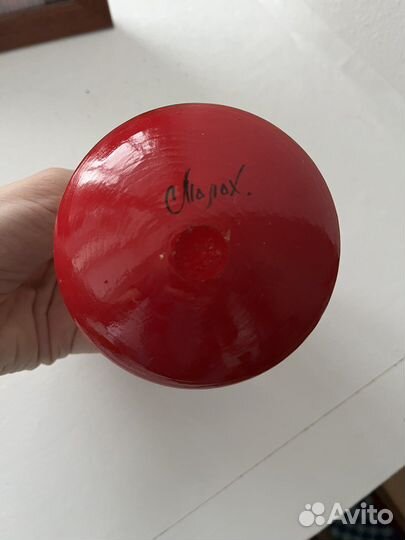 Деревянный Дед Мороз неваляшка