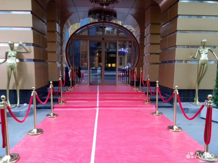 Аренда столбиков и ковровой дорожки