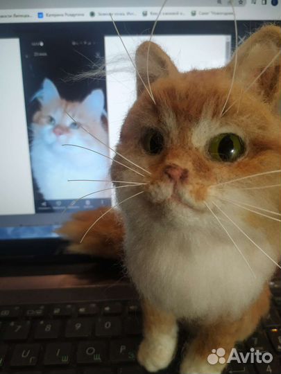 Копия вашего питомца по фото валяная игрушка