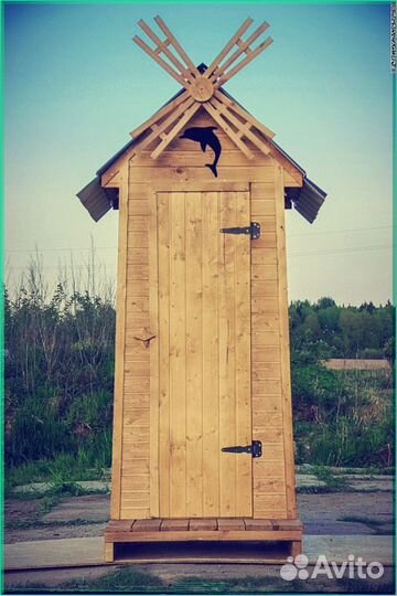 Дачный туалет с декором и установкой цмж 908