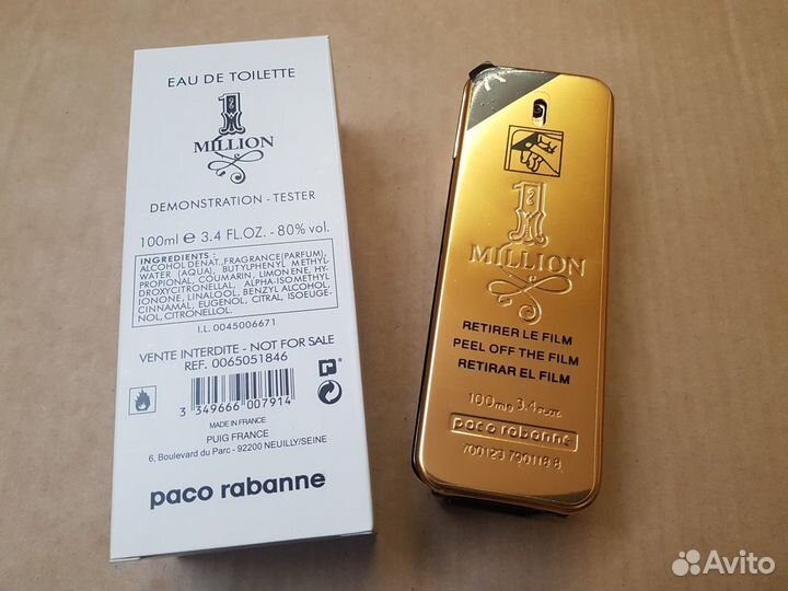 Тестер Paco Rabanne - 1 Million 100ml