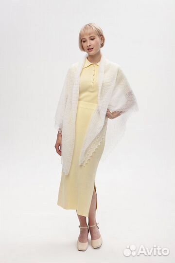 Оренбургский пуховый платок паутинка арт. А140-01