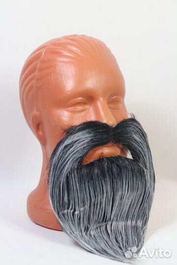 Карнавальная борода и усы седые