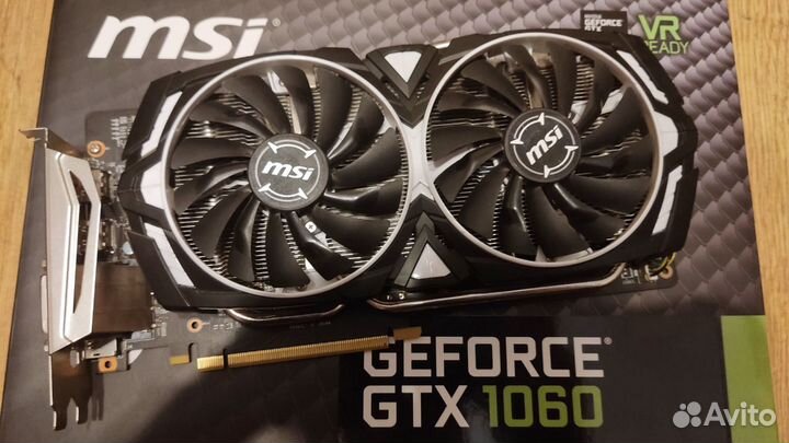 Видеокарта MSI GeForce GTX 1060 Armor 3G OCV1