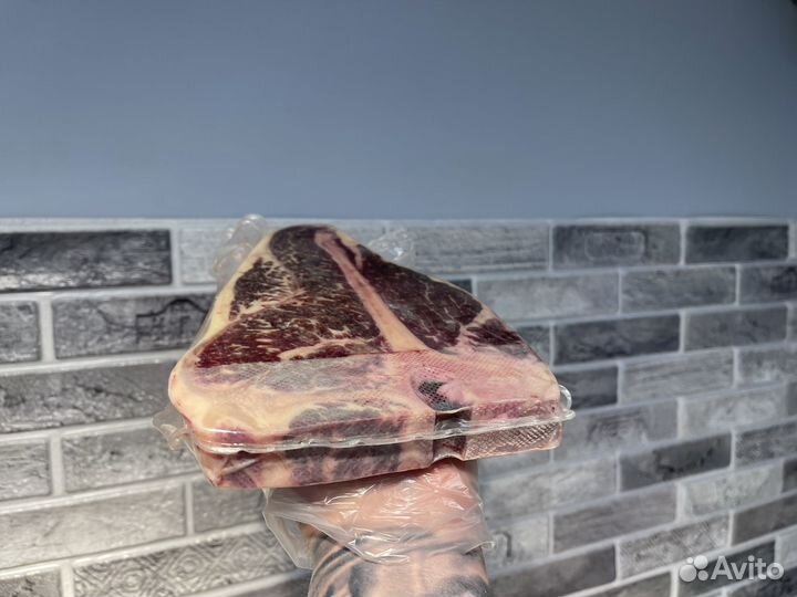 Тибон стейк, мраморная говядина, мясо