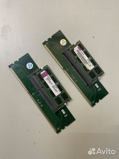 Адаптер оперативной памяти SO-dimm + Kingston DDR3