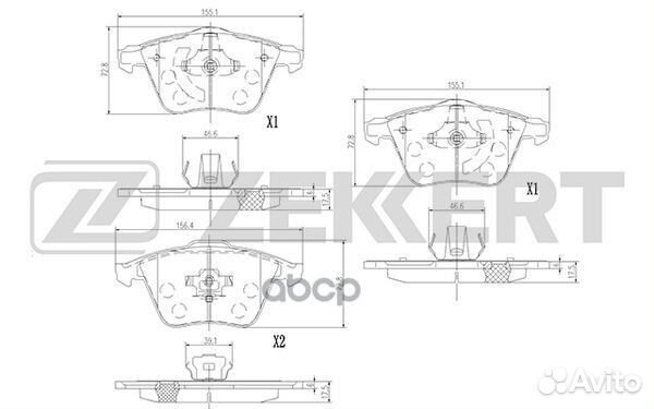 Колодки торм. диск. передн. Ford Focus II 05