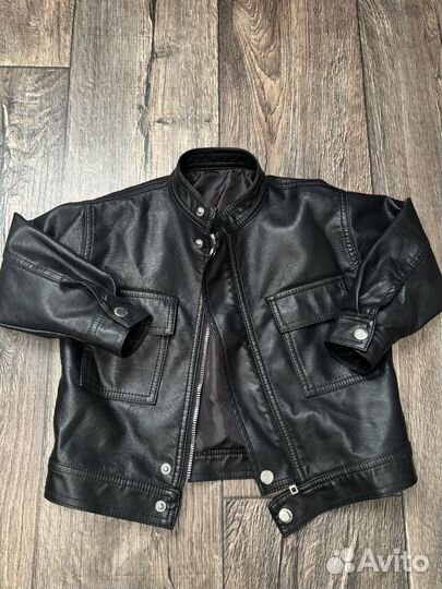 Кожаная куртка детская.100-104