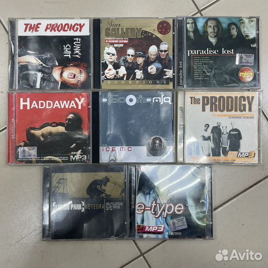 Компакт Диски Mp3 8 шт Зарубежная музыка Хиты