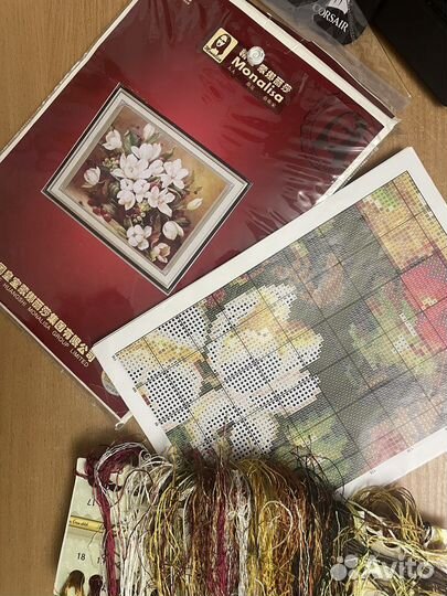 Остатки от наборов вышивки крестом