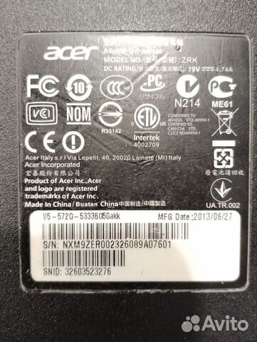 Acer aspire V5-572 на запасные части