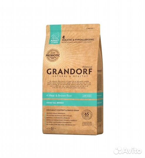 Grandorf 4 вида мяса Adult All Breeds 10 кг